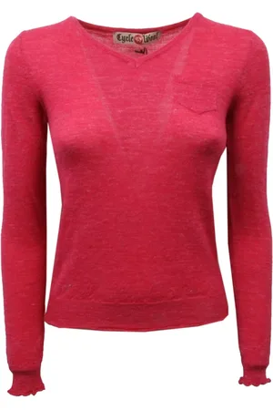 Cycle Strik, Dame, Lyserød, S, Uld, Fuchsia Uldbluse