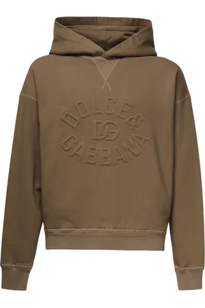 Dolce & Gabbana Sweathshirts & Hoodies, Herre, Brun, L, Bomuld, Brun Bomuld Jersey Sweater Oversized Fit
