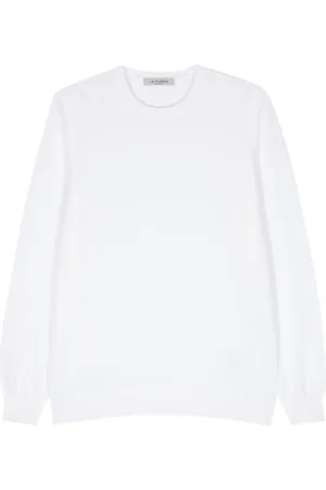 LA FILERIA Strik, Herre, Hvid, 3XL, Bomuld, Sweatshirts