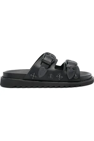 TOGA PULLA Sko, Dame, Sort, 39 EU, Læder, Studded Læder Dobbeltrem Sandaler