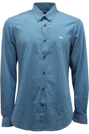 HARMONT&BLAINE Skjorte, Herre, Blå, M, L3199 Skjorte Narrow FIT