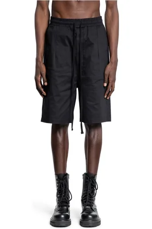 THOM KROM Shorts, Herre, Sort, S, Bomuld, Sort Elastisk Talje Shorts i Lærred