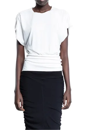 THOM KROM Top, Dame, Hvid, XS, Bomuld, Hvid Bomuld Jersey Rund Hals Top