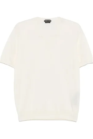 Tom Ford Strik, Herre, , S, Ribbet Crew Neck Sweater