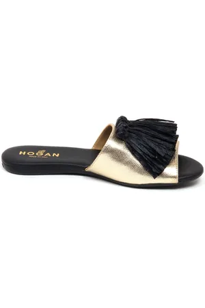 Hogan Sko, Dame, Gul, 35 EU, Uld, Guld læder sandal Valencia sko