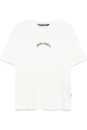 Palm Angels Top, Herre, Hvid, M, Buet Logo T-shirt