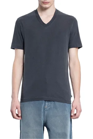 James Perse Top, Herre, Grå, M, Carbon Pigment V-Neck T-Shirt
