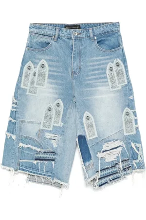 Who Decides War Nederdel, Herre, Blå, W28, Denim, Blå Klassiske Ripped Jeans