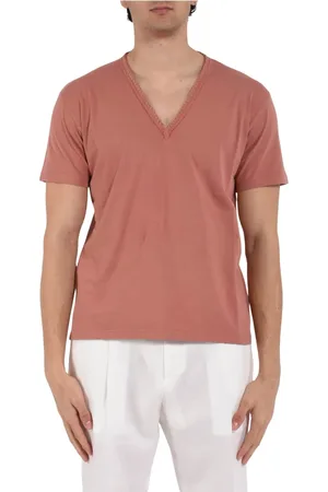 Mauro Grifoni Top, Herre, , L, Bomuld, Bomuld V-hals T-shirt, Regular Fit