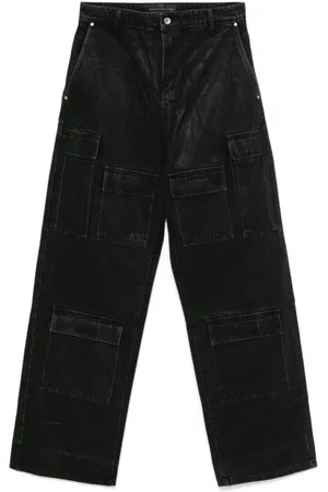 Who Decides War Jeans, Herre, Sort, W30, Voksede Cargo Bukser i Kul