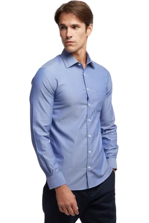 Brooks Brothers Skjorte, Herre, Blå, S, Bomuld, Skjorte i ekstrasmal pasform, non-iron, Soho