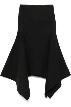 The Attico Nederdel, Dame, Sort, XS, Handkerchief Hem Nederdel