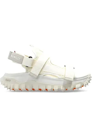 Moncler Sko, Dame, Hvid, 40 EU, Uld, Stilfulde hvide sandaler med dobbelte remme