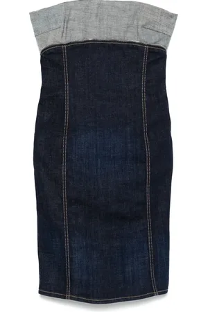 Dsquared2 Kjole, Dame, Blå, S, Indigo Boned Bodice Kjole