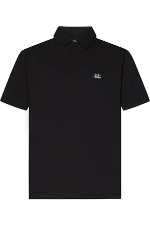 C.P. Company Top, Herre, Sort, XL, Bomuld, Sort Polo Skjorte Stretch Bomuld Pique