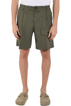 Paolo Pecora Shorts, Herre, Grøn, XL, Bomuld, Bomuld Bermuda shorts med elastisk talje