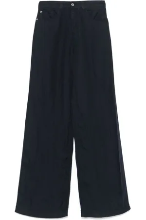 Emporio Armani Jeans, Dame, Blå, W30, Blå Jeans med Klassisk Stil