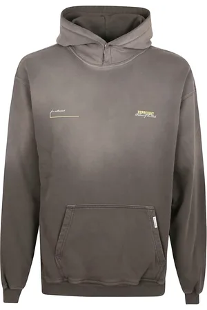 Represent Sweathshirts & Hoodies, Herre, Grå, M, Klub hættetrøje Patron stil