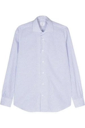 MAZZARELLI Skjorte, Herre, Blå, 4XL, Casual Bluser