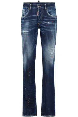 Dsquared2 Jeans, Dame, Blå, S, Denim, Navy Denim Straight Leg Jeans