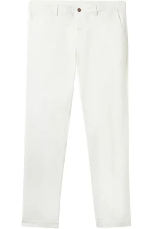 Brooks Brothers Bukser, Herre, Hvid, W38, Bomuld, Almindelig pasform stræk bomuld gabardine komfort chino