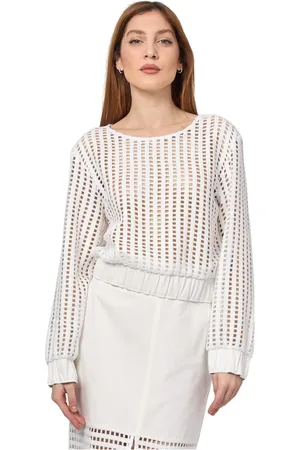 JIJIL Top, Dame, Hvid, 2XS, Hvid Langærmet Sweater