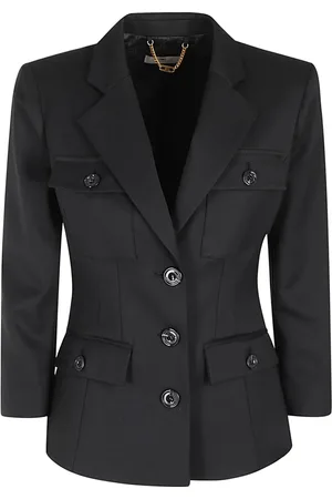 Elisabetta Franchi Jakke, Dame, Sort, 2XS, Uld, Stilfuld Jakke