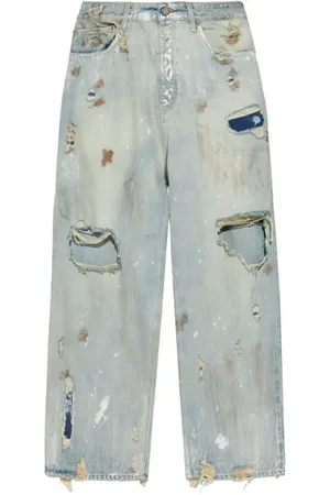 Vetements Jeans, Herre, Blå, W30, Bomuld, Lys Blå Klassisk Fem Lommer Jeans