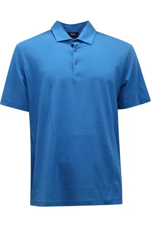 HERNO Top, Herre, Blå, M, Uld, Stilfuld Skjorte med Model Jpl00115U