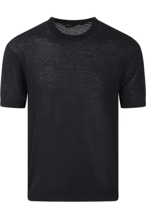 LOW BRAND Top, Herre, Sort, S, Bomuld, Sort Jacquard T-shirts og Polos