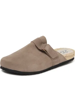 MANEBI Sko, Dame, Brun, 41 EU, Suede, Suede Træsko Mules Hamptons Coco