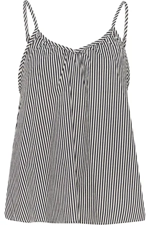 Saint Tropez Top, Dame, Blå, 2XL, Bomuld, Stribet Stroptop Ice Nightsky