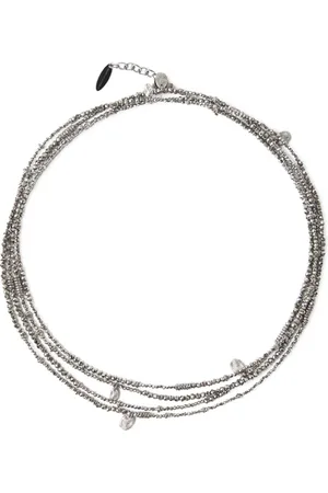 Brunello Cucinelli Tilbehør, Dame, Grå, ONE SIZE, Mørkegrå Multi-Chain Smykker
