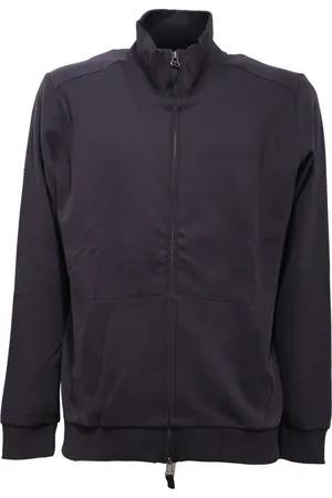 ALPHA STUDIO Sweathshirts & Hoodies, Herre, Blå, XL, Natblå Lynlås Sweatshirt