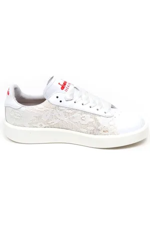 Diadora Sko, Dame, Hvid, 36 1/2 EU, Hvide Heritage Game W Fuse Sko