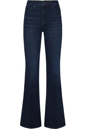 Frame Jeans, Dame, Blå, W26, Bomuld, Blå High-Rise Flare Jeans
