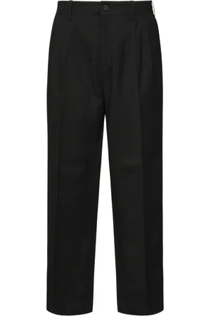 Golden Goose Bukser, Herre, Sort, M, Uld, Sort Uldblandings Bukser Med Vid Ben