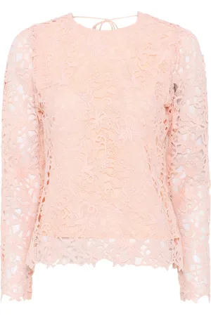 Bruuns Bazaar Bluser & Skjorter, Dame, , M, Polyester, Feminin Bluse med Blonde Detalje