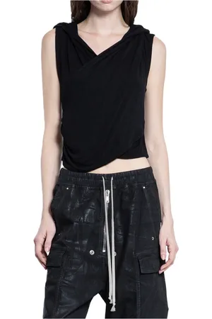 THOM KROM Top, Dame, Sort, XS, Uld, Sort Vortex Jersey V-Neck Top