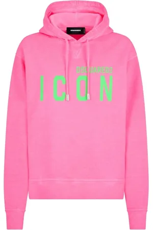 Dsquared2 Sweathshirts & Hoodies, Dame, Lyserød, M, Bomuld, Hættetrøjer med logo print