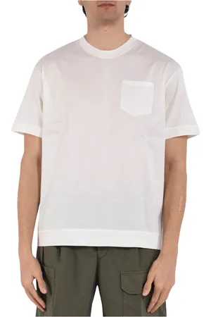 Paolo Pecora Top, Herre, Hvid, 2XL, Bomuld, Bomuld T-shirt med lomme og rund hals