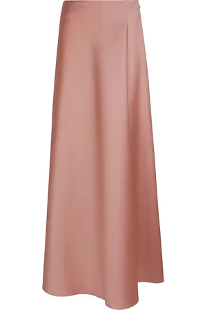 Alberta Ferretti Nederdel, Dame, Lyserød, XS, Elegant Mikado Lang Nederdel