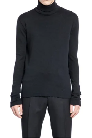 Tom Ford Strik, Herre, Sort, M, Bomuld, Sort Strik Rullekrave Sweater