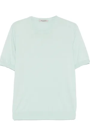 LA FILERIA Top, Herre, Grøn, L, Turkis Blå-Grøn Crew Neck Sweater