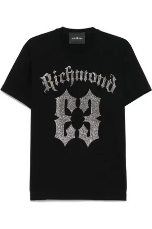 John Richmond Top, Herre, Sort, L, Uld, Stilfuld Sort T-shirt Polo
