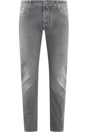 Jacob Cohen Jeans, Herre, Grå, W33, Slim Fit 5 Lommebukser