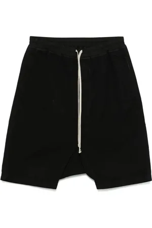 Rick Owens Shorts, Herre, Sort, M, Sort Shadow Elastisk Snøre Bukser
