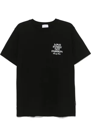 Family First Top, Herre, Sort, S, Sort Logo Print T-shirt