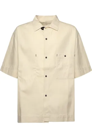 Jacquemus Skjorte, Herre, , L, Broderet Logo Skjorte Off-White