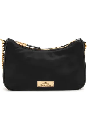 Elisabetta Franchi Taske, Dame, Sort, ONE SIZE, Uld, Mini Tech Taske med Justerbar Strop